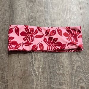 floral print bandeau swim top